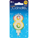 Rainbow Candle Number 8