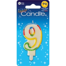 Rainbow Candle Number 9