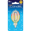 Rainbow Candle Number 0
