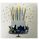 Card Group Blue Cake Birthday Card