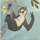 Pastel Sloth Greeting Card