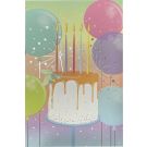 Happy Birthday Ombre Cake & Balloon Greeting Card