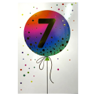 Card Group 7 Years Old Balloon Birthday Card  