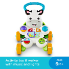 Fisher-Price Learn with Me Zebra Walker, Musical Infant Walking Toy