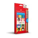 Faber-Castell 12 Hexagonal EcoPencils Plus 3 Bicolor-World Colours