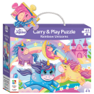 Junior Jigsaw Carry & Play Rainbow Unicorns