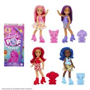 Barbie Pop Reveal Chelsea Small Doll, Fruit Series with 5 Surprises Including Pop-It Pet & Accessories, Features Scent & colour Change, Assortment