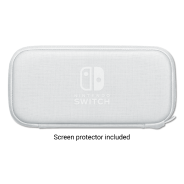 Nintendo Switch Lite Carry Case & Screen Protector (White)