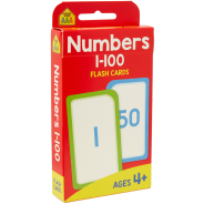 School Zone Flash Cards Numbers 1-100 Pack