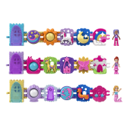 Polly Pocket Toys, Bracelet Treasures Wearables With Snap-Together Sections And Micro Doll, Assortment