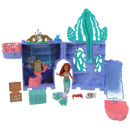 Disney The Little Mermaid Storytime Stackers Ariel’s Grotto Playset, Stackable Dollhouse With Small Doll And 10 Accessories