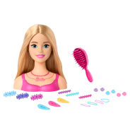 Barbie Doll Styling Head, Blond Hair with 20 Colorful Accessories