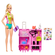 Barbie Marine Biologist Doll And Accessories, Mobile Lab Playset With Blonde Doll