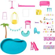 Barbie Dreamhouse, Pool Party Doll House with 75+ Pieces and 3-Story Slide, Barbie House Playset, Pet Elevator and Puppy Play Areas
