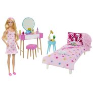 Barbie Doll And Bedroom Playset, Barbie Furniture And 20+ Storytelling Accessories Including Robe And Kitten​