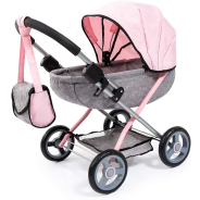 Cosy Doll's Pram - Butterfly (Pink and Grey)