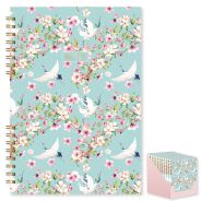Paper Trends Pink Blossom A4 Split Wiro Notebook