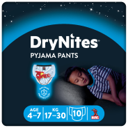Dry Nites Pyjama Pants Size 4-7 Boys 10's