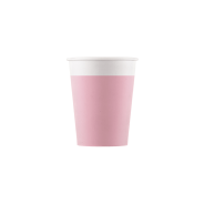 Eco Pink Paper Cups 200ml 8 Pack