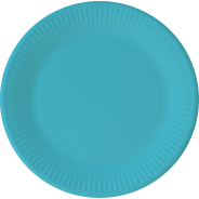 Eco Turquoise Paper Plates Large 8 Pack