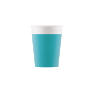 Eco Turquoise Paper Cups 8 Pack
