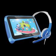 Volkano Kids 7 Inch Educational Tablet Bundle with Headphones - Blue