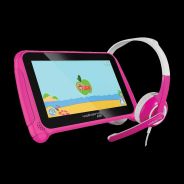 Volkano Kids 7 Inch Educational Tablet Bundle with Headphones - Pink