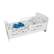 Maluti Toddler Wooden Bed White 75cm in Width, 134cm in Length and 60cm in Height