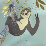 Pastel Sloth Greeting Card