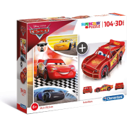  Clementoni Disney Cars 104 Piece Puzzle + 3D Model 