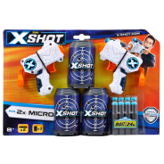 X-SHOT Excel Double Micro Foam Dart Blaster Combo Pack (8 Darts 3 Cans) by ZURU