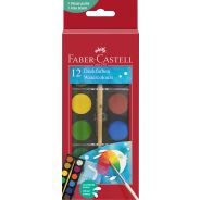Faber-Castell 12 Watercolour Paint Set 24mm tabs