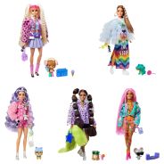 Extra Doll Assortment Wearing Colorful, Layered Outfit with Accessories & Pet, Multiple Flexible Joints